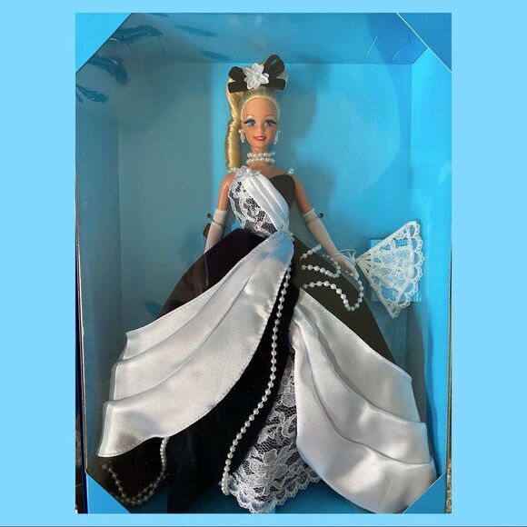 Mattel Ballroom Beauties Collection Midnight Waltz Barbie Doll Blue Velvet Gown - Picture 2 of 4